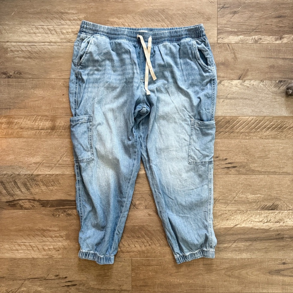 Women's Sonoma Goods For Life® Mid-Rise Denim Jogger Pants | Women’s XXL - Picture 3 of 10